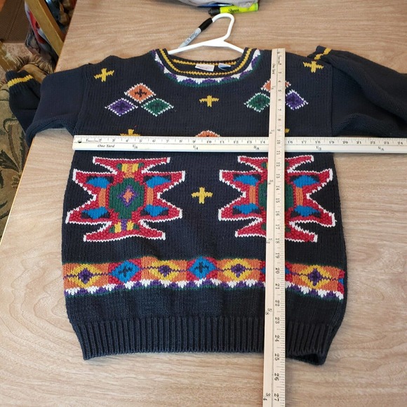 Vintage Huntington Ridge Aztec Sweater Women's Medium Multicolor - Picture 9 of 11